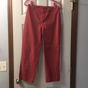 Red Capri pants